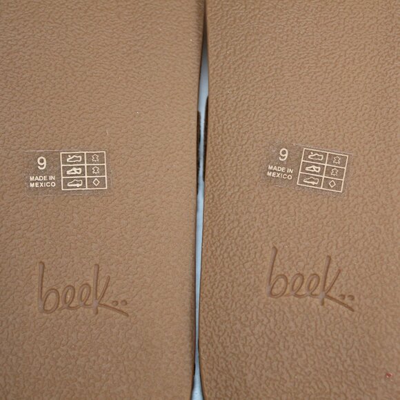 NWB Beek Vulture Chestnut Mules Flats Suede Leather Side Buckle 9 - Picture 4 of 6